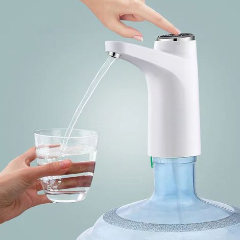 Pompe à eau électrique pour bonbonnes, distributeur d'eau intelligent sans fil, pompe à eau automatique en bonbonne, blanche 03 (1/5)