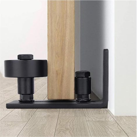 lot de 2 guide de sol pour porte coulissante, noir (1/5)