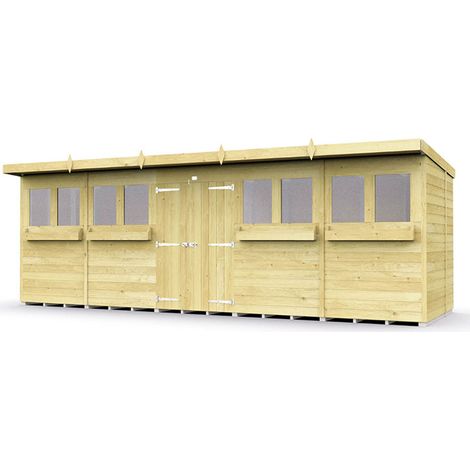 20 x 6 Pent Summer Shed