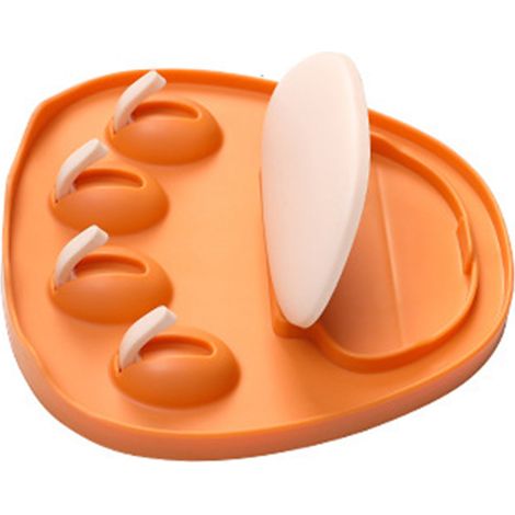 Support mural sans perçage pour couvercles de casseroles, étagère murale multifonctionnelle pour couvercles de casseroles, cuillères et baguettes, orange