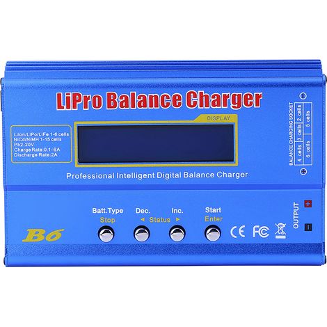 Chargeur numérique équilibré pour batterie LiPo RC, accessoire de télécommande avec câbles et prise Tamiya (1/5)