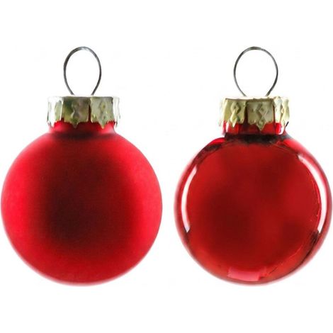 TrendLine Weihnachtskugeln aus Glas Ø 2,5 cm rot 24 Stück Christbaum- & Feiertagsschmuck (1/3)