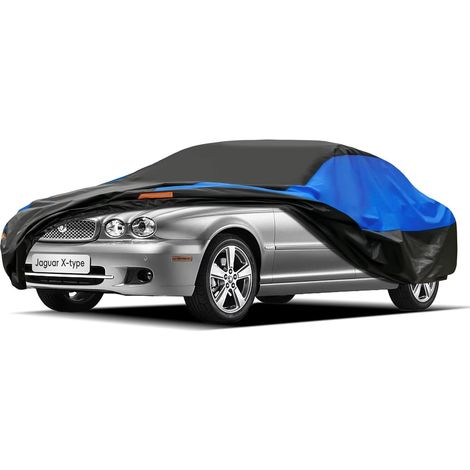 Bâche Voiture Exterieur Respirante, Compatible avec Jaguar X Type(2001-2009) Housse de Protection Voiture Extérieur, Toutes Saisons Peuvent Tout Gérer Contre Pluie Soleil Poussière.,Taille pour Jaguar (1/5)