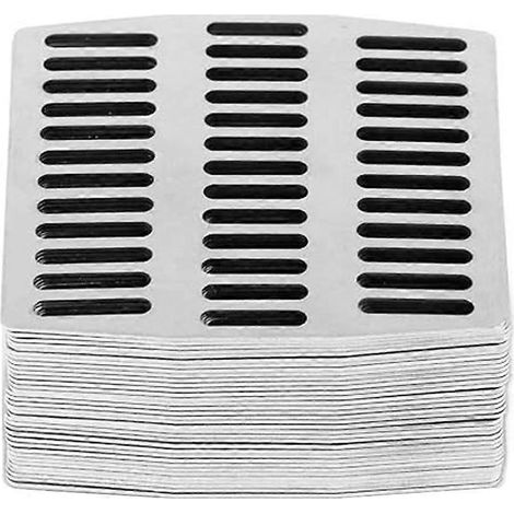Lot de 30 plaques de recouvrement pour trous de drainage de murs en briques, en acier inoxydable, avec grille, pour boucher les trous dans les murs. (1/5)