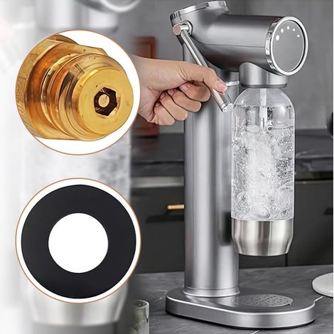 Joint d'étanchéité en caoutchouc pour cylindre de CO2 machine à eau pétillante rondelle de rechange pour adaptateur de bouteille de gaz de boisson gazeuse compatible avec SodaStream (Lot de 6)