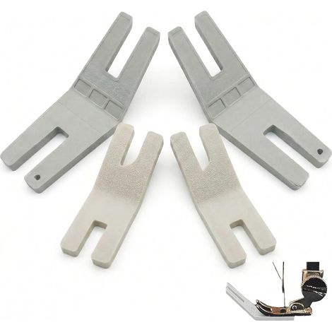 Set di quattro accessori per cucito, piedini premistoffa, accessori per macchina da cucire, accessori per denim pesante e per orli.