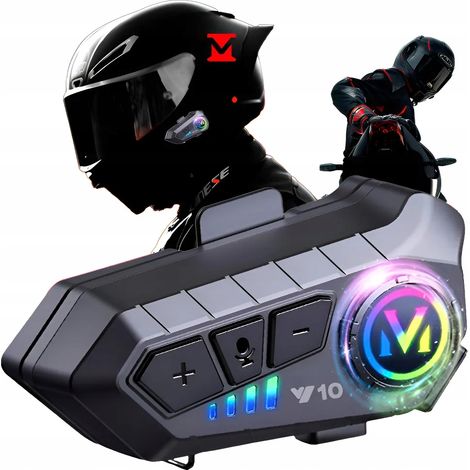 Intercom Bluetooth universel Y10 pour moto avec microphone hybride (1/5)