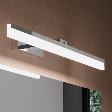 Spiegelleuchte 60cm LED Badlampe Spiegellampe, 6000K Badezimmer Lampe 180° Drehbar Chrom 14W Luxaris
