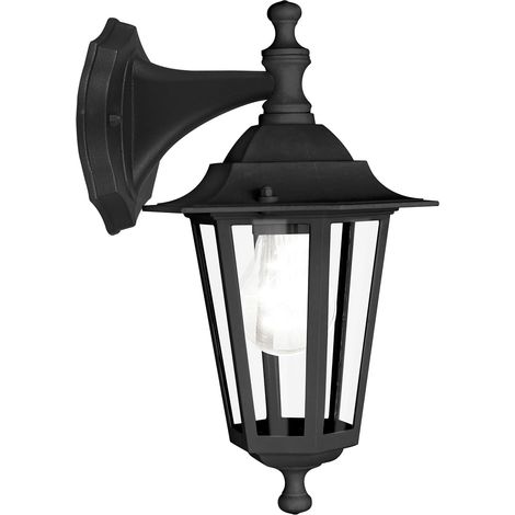 1 - Applique Murale Extérieure - Lampe En Fonte D'aluminium - Design Flamme IP44 - Pour Jardin Terrasse Entrée - Noir - 35x21x16,5cm (1/5)