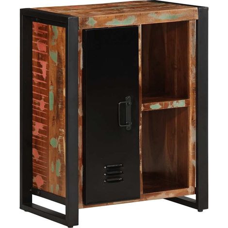 Sideboard Mehrfarbig 55x35x70 cm Altholz Massiv