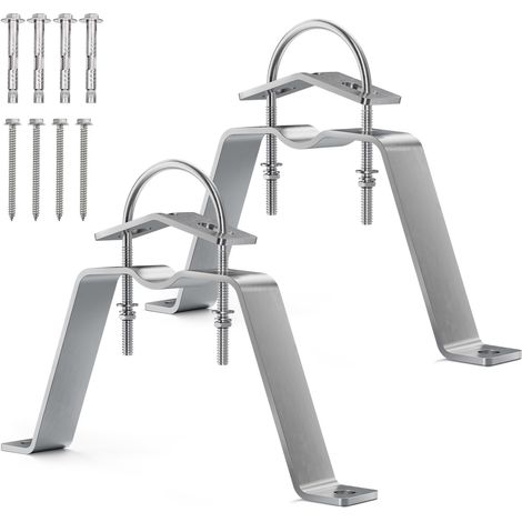 Support mural 10 cm – Attache de pôles ou pôles jusqu'à 50 mm pour satellite Bowl/antenne radio DVB-T2/antenne LTE/parasol/pare-soleil (1/5)