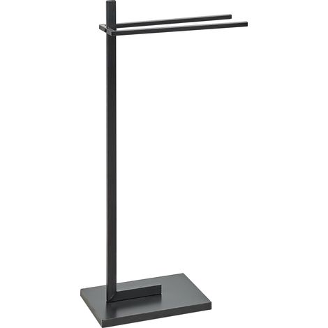 Accesorios de baño toallero acero 2 barras negro Selva (1/5)