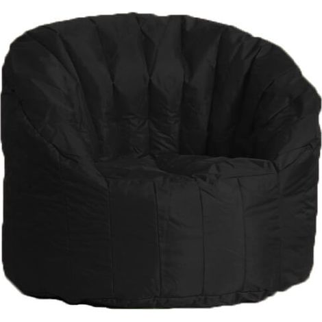 Poltrona Pouf Tortuga in Nylon Nera Avalli