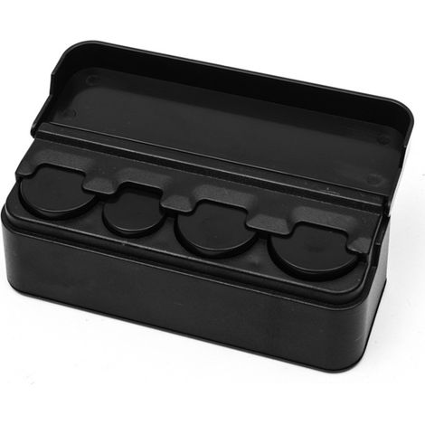 Boîte de rangement pour pièces de monnaie - Noire - 11,5 x 4 x 3,5