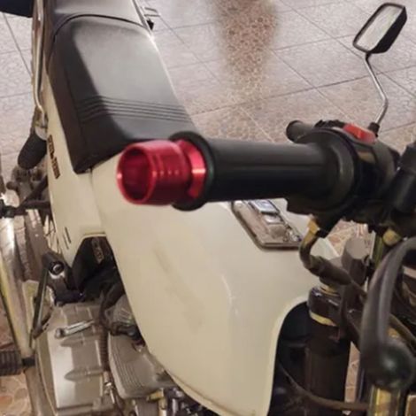 Motorrad-Lenkergriffe, rote Endkappen aus Aluminiumlegierung, Zubehör zur individuellen Gestaltung, 1 Paar, Lenkerenden. (1/5)