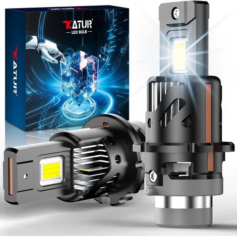 D4S LED Bulbs 30000LM 6500K White 1:1 Plug and Play D4S LED Bulbs Car Headlights (Pack of 2) (1/5)