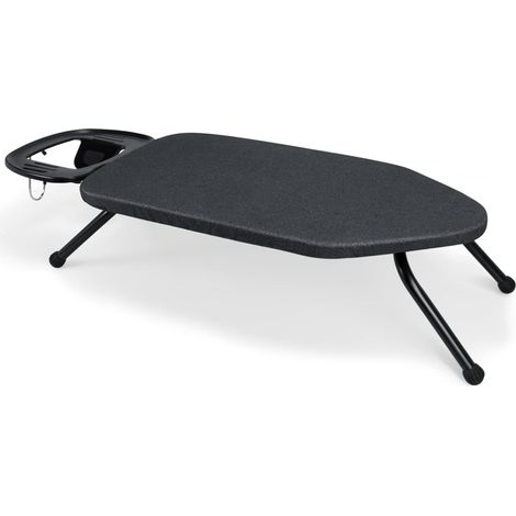 Planche à Repasser de Table 36x64cm,Housse Résistante à la Chaleur avec Housse Rembourrée Épaisse,Pieds Pliants,Noir (1/5)