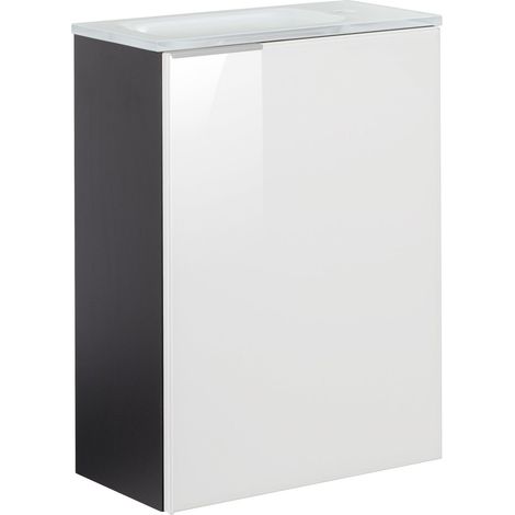 FACKELMANN Set SBC - Front lackiertes Glas Weiß - Korpus (1/5)