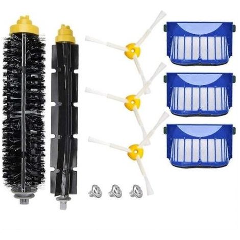 Accessoires pour aspirateur iRobot Roomba série 600 (660/670/680/690/6) : brosse en caoutchouc, filtres HEPA (1/5)