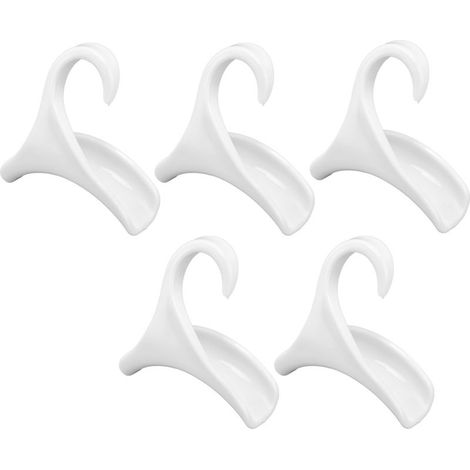Lot de 5 crochets de porte pour sacs à main, sacs de rangement pour placard, sacoches, manteaux, ceintures, blanc (1/5)