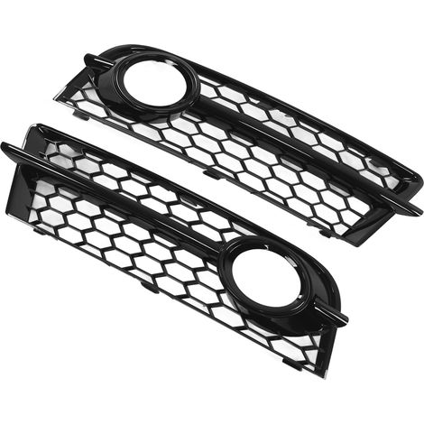 2x Feux de Brouillard Avant Calandre Noir Brillant Remplacement Grille Gauche Droite pour TT 8J Pare-chocs Standard 2006-2014 (1/5)