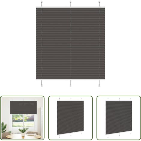 vidaXL Sichtschutz - Plissee Schwarz 115x100 cm Stoffbreite 114,4 cm Polyester (1/5)
