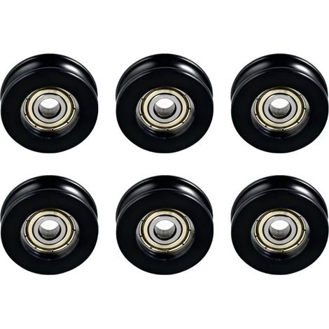 6 PièCes Roulette Porte Baie Vitréee Coulissante, Roulettes Rechange Pour Porte Moustiquaire, Coulissante Douche Accessoires, Pour Stores, Tiroirs, Portes En Aluminium, Armoires, 5×20×7mm (1/5)