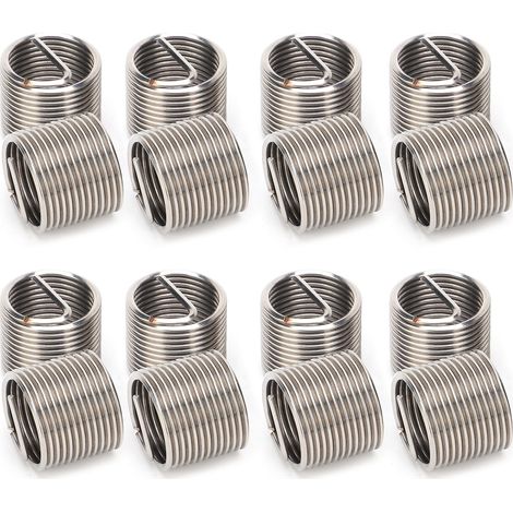 10 Stück Gewindeeinsätze, Reduziermuttern-Reparaturwerkzeug, Edelstahl-Drahtbefestigungselement M16x1,5/1,5D (1/5)