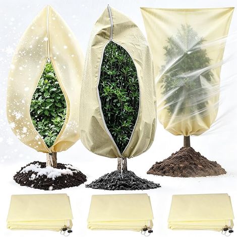 3 Piece 80 x 120 cm Winter Plant Veil Outdoor with Zip (1/5)