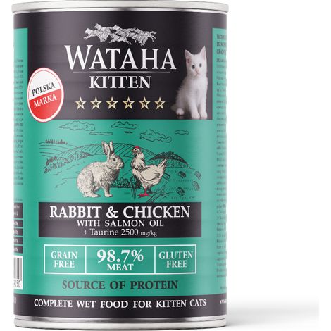Wataha chasse chaton chat lapin poulet 400g