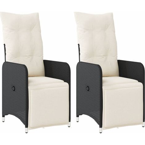 Maison Exclusive - Gartensessel mit Kissen 2 Stk. Verstellbar Sch