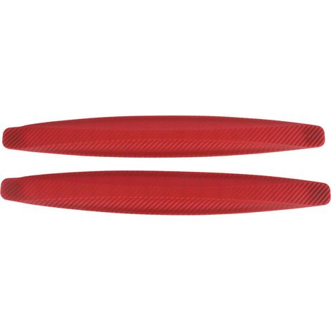 Protection de bord de pare-chocs protection latérale d'angle de carrosserie anti-rayures et anti-collision universelle pour voiture (rouge) (1/4)