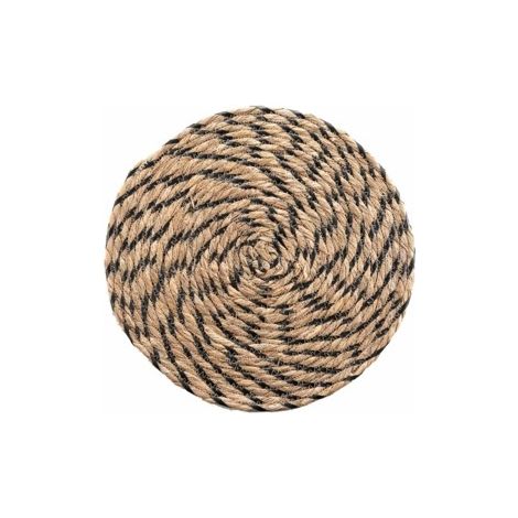 Set de table en paille de jonc Noir Ø 38 cm