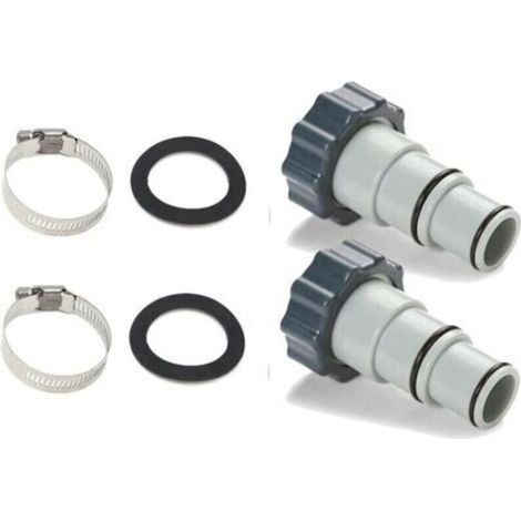 2 Adaptateurs Tuyau Piscine Ø 32 et 38 mm, Raccord pour Pompe Piscine Intex (1/5)
