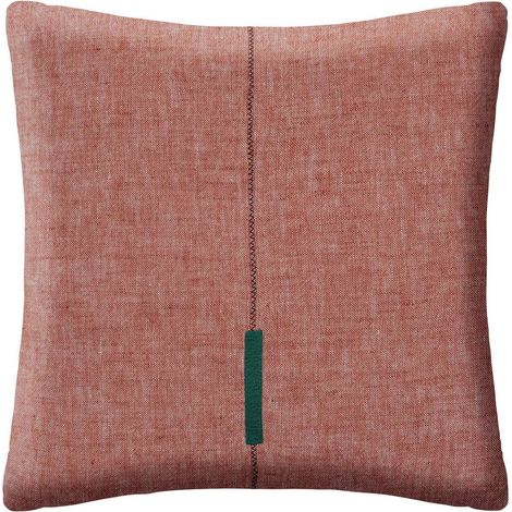 Sitzkissen Linah gestickte Motive - Baumwolle - Terrakotta-Rosa - 55x55 cm