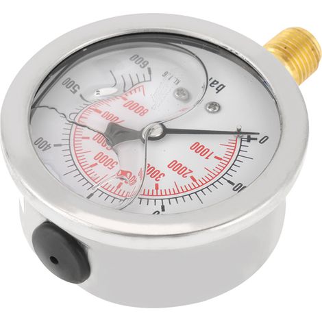 Manomètre hydraulique à cadran 63 mm (1/4") 0-600 bar