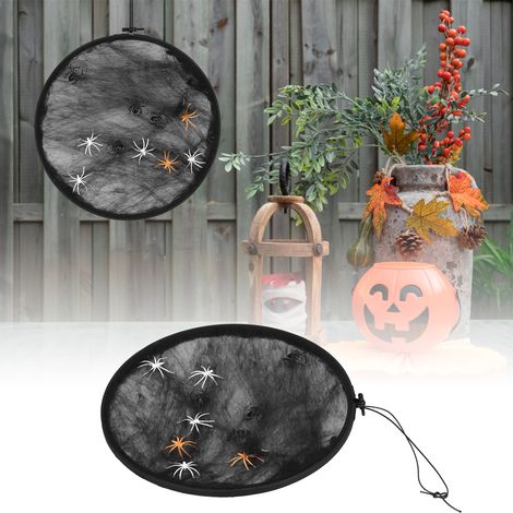 Selbstgemachte gruselige Spinnenmuster-Stoffdekoration, Halloween-Ornament für die Bar im Innenbereich, Typ 3 (1/5)