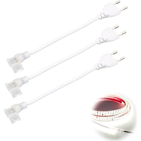 Connecteurs pour Rubans LED à 2 Broches, Adaptateurs LED, avec Prises aux Normes Européennes, Adaptés aux Rubans LED COB Monochrome, aux Rubans Lumineux LEDs Monochrome (1/5)