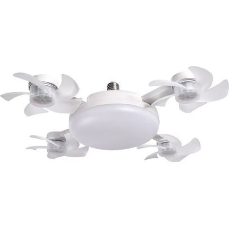 Deckenventilator mit Licht, E27-Fassung, leise und leistungsstark, integriertes Mehrkopf-Design, ideal für Wohnzimmer, Esszimmer und Schlafzimmer - x