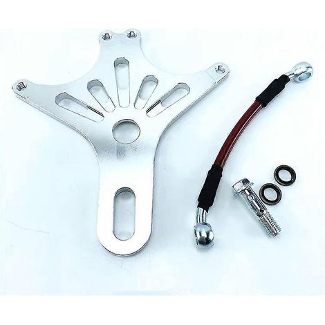 Support adaptateur d'étrier de frein arrière pour double frein RPM 84 mm pour scooter électrique RSZ M3 NIU N1S/UQI/U+B Refit - Code argent - 1 jeu (1/5)