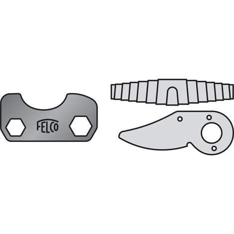 FELCO Kit de pièces de rechange n° 6/3-1 avec lame/outils/ressort, argent (accessoire pour sécateurs FELCO 6-12, 35 x 15 x 5 cm) FELCO 6/3-1 (1/2)