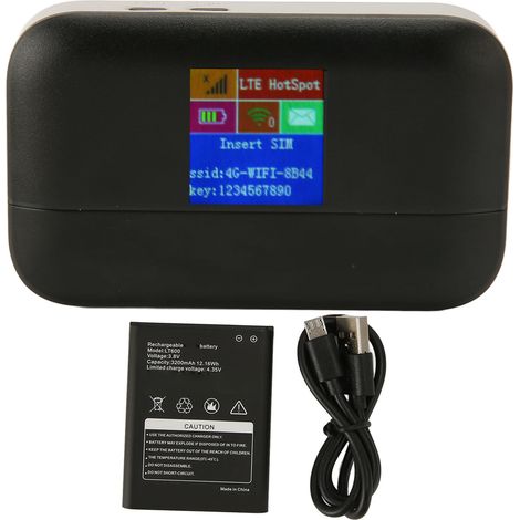 Tragbarer 4G LTE-Router 150 Mbit/s – Mini-Smart-Mobil-WLAN-Router mit europäischem Stecker (Asien/Afrika) – Unterstützt 10 Geräte