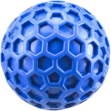 Balle couineuse indestructible pour chien – Jouet à mâcher durable au toucher pour mâcheurs agressifs, jouet interactif pour soulager l'anxiété, l'ennui et les dents (bleu, 55 mm) (1/2)