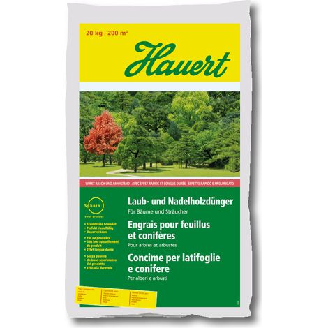 Hauert engrais pour bois feuillus et résineux 20 kg engrais pour sapins, engrais pour hêtres