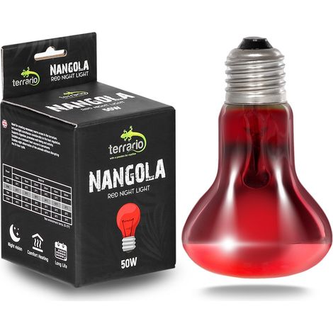 Lámpara de noche Terrario Nangola roja - Bombilla infrarroja de 50 W (1/5)