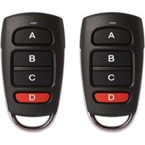 2PCS（68.3x35.7mm）telecommande 433mhz Universelle Portail, telecommande portail universelle, Duplicateur sans Fil clonage