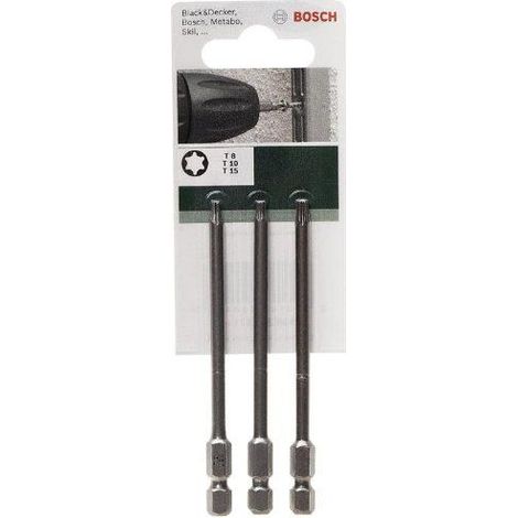 Bosch 2609255971 Lot d\'embouts de tournevis Torx 89 mm Lot de 3 (1/2)
