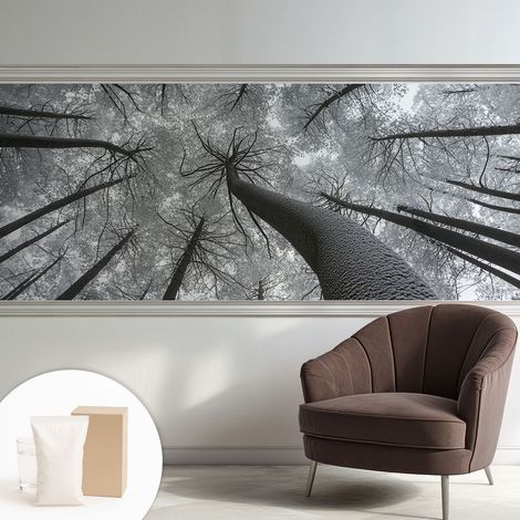 Papier peint intissé avec imprimé pour intérieur moderne application facile a motif - Colle incluse gratuite Paysage hivernal 250x104 cm (1/5)