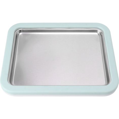 Machine à glace roulée en acier inoxydable avec plaque froide instantanée et 2 spatules pour glaces, granités et yaourts. (1/5)