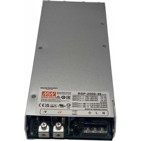 MW MEAN WELL RSP-2000-48 Alimentatore Led 2000W 48V 42A Senza Ventola Input 220V e 110V